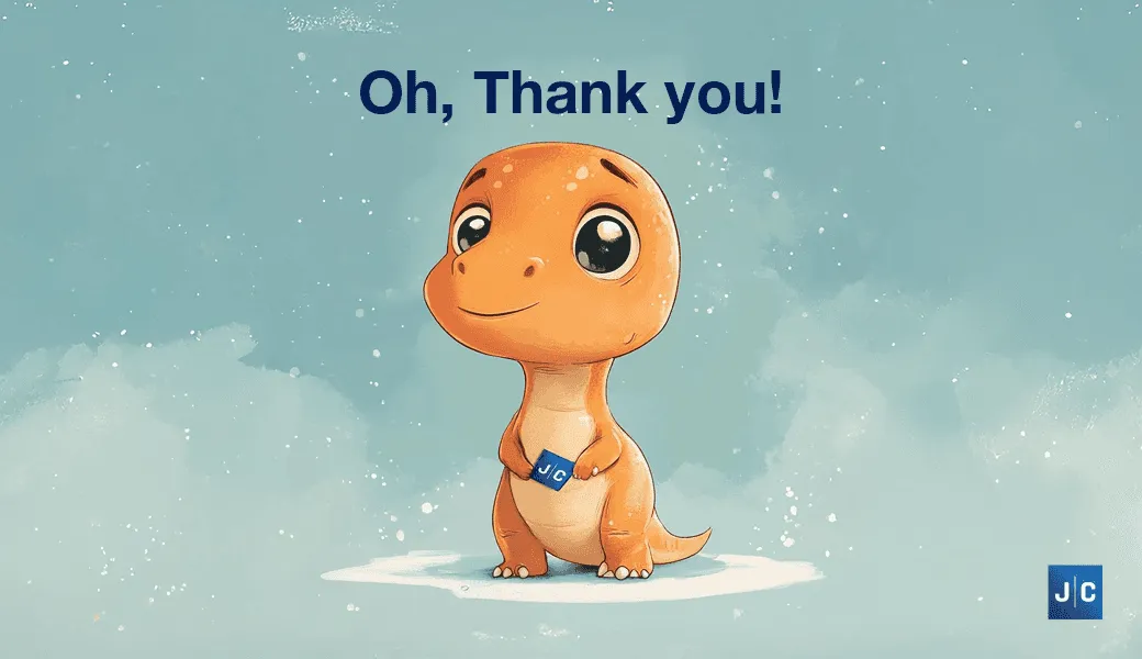 Dinosaurier sagt: Oh, Thank you!